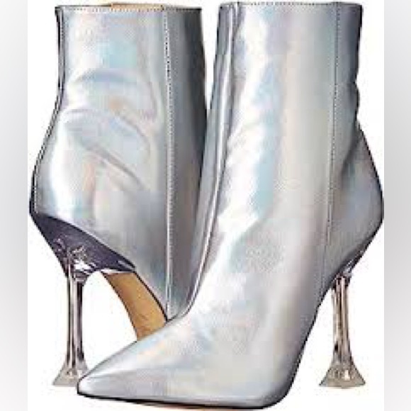 Nine West Shoes - NINE WEST • Iridescent/Silver High Heel Bootie • 7.5 M •